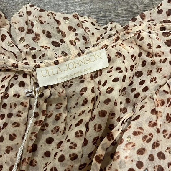 NWT!! Ulla Johnson - CECILY DRESS LEOPARD IKAT DOT - Size 6 - Picture 12 of 13